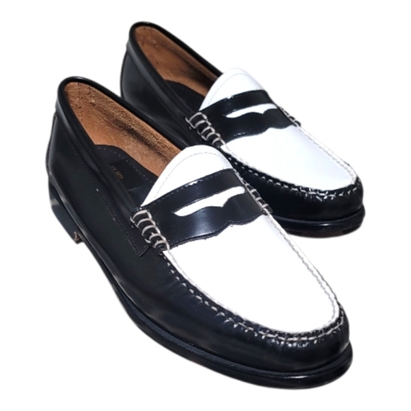 G.H. Bass Black & White Weejuns Whitney Loafers, 10, Classic, Timeless NWOB - Picture 5 of 11